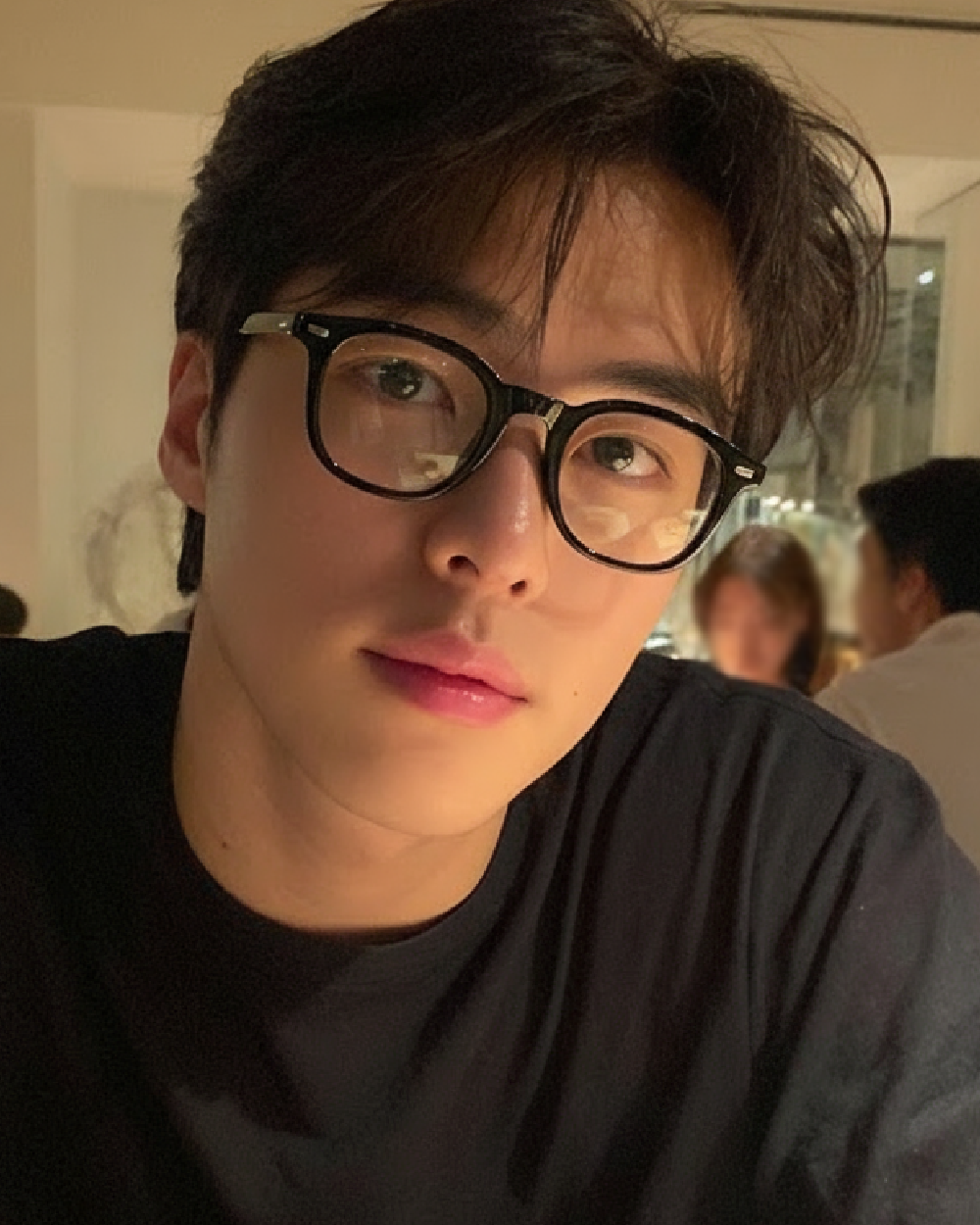 사각 뿔테 투명 안경테 BASIC