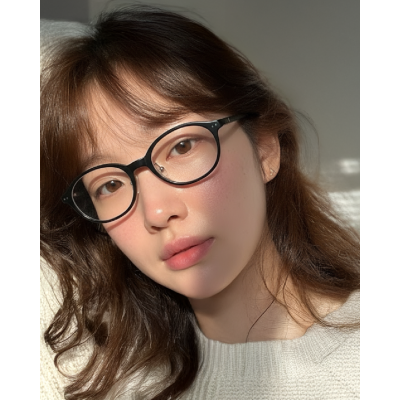 긱시크 안경 오벌 뿔테 GEEK